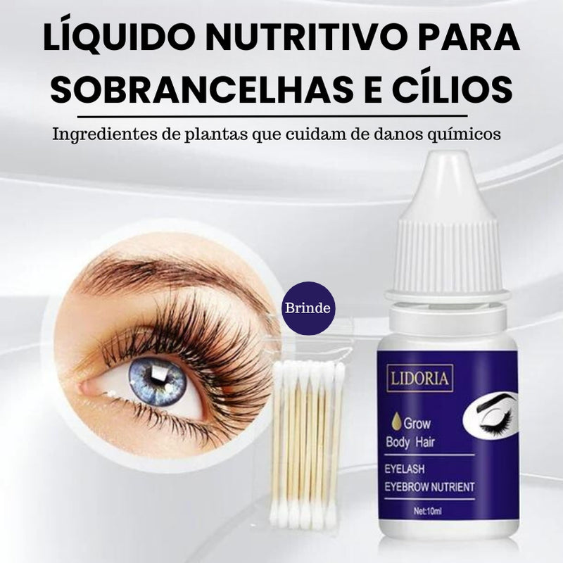 Soro de crescimento e nutrição sobrancelha e cílios  LIDORIA - PROMOÇÃO COMPRE 2 LEVE 3 + BRINDE