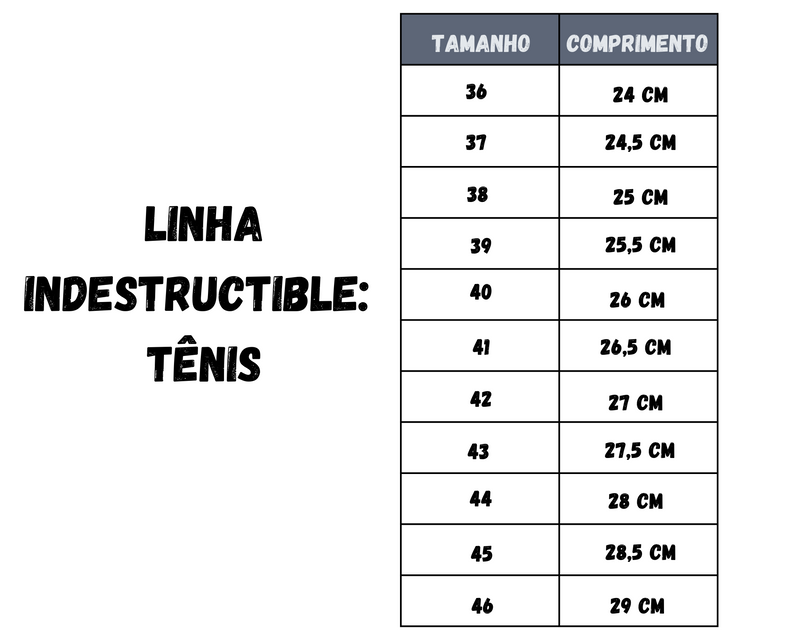 Tênis Indestructible: tênis esportivo