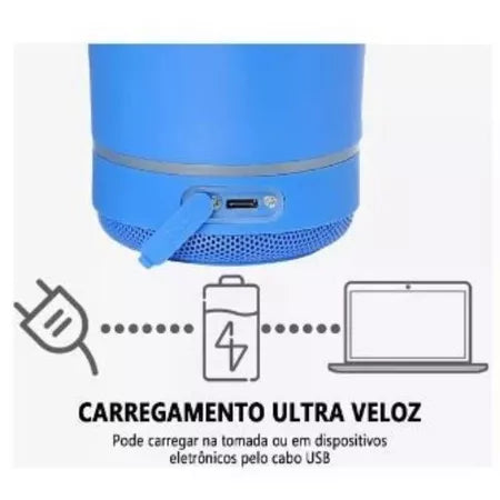 Copo Térmico com Caixa de Som Bluetooth a Prova D'água 420ml